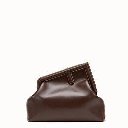 fendi first medium brown|fendi f clutch.